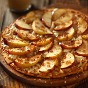 Experience the delightful harmony of flavors with our Orchard Fresh Pizza, topped with thinly sliced, orchard-fresh apples and a dusting of aromatic cinnamon. Melted golden cheese fuses seamlessly with the crisp apple slices, crafting a sweet and savory masterpiece that's bursting with goodness. This delectable dish embodies the freshness and wholesome vitality you can always expect from Zestful Blends. Enjoy this unique creation guilt-free, as we pride ourselves on eco-friendly practices that bring nature's best to your table. Dive into a vibrant gourmet journey that's as nourishing as it is delicious!