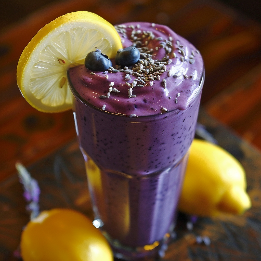 Feast your eyes on a tall glass bursting with the vibrant goodness of our Lemon Blueberry Twist! This irresistible smoothie, crowned with nutrient-rich chia seeds and fresh, juicy blueberries, is topped off with a zesty slice of lemon. On the wooden surface beside the glass, two whole lemons waiting to join the party enhance both visual and flavorful appeal. With Zestful Blends, enjoy health benefits in every sip — freshness that fuels your day while being kind to Mother Earth. Dive into our delicious array of fruit salads, fresh juices, wholesome snacks, tantalizing smoothies, whole fruit packs, and delectable desserts!